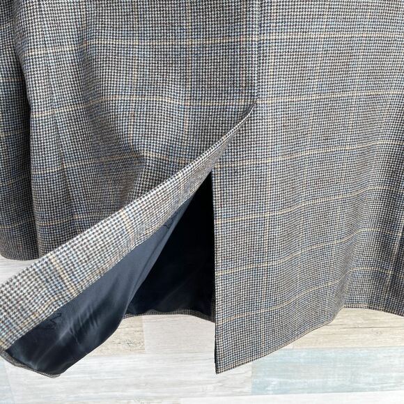 Jos A Bank Signature Gold Sport Coat Blue Wool Silk Windowpane Mens 41L 41 Long - Picture 7 of 10